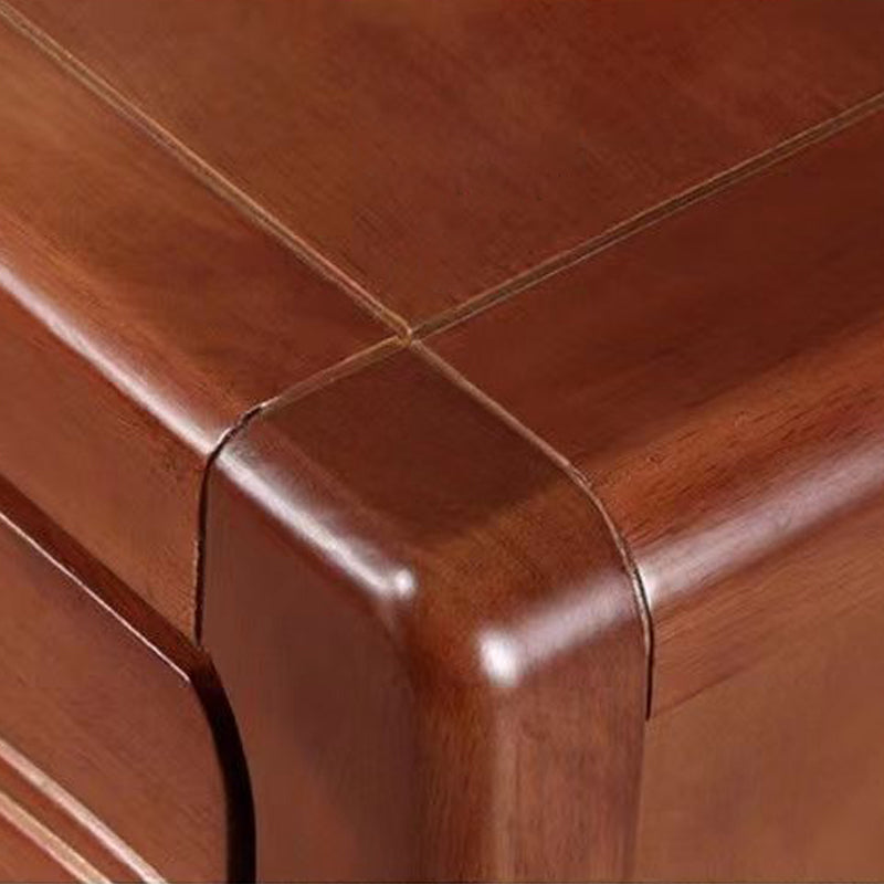 Solid Wood Nightstand Modern 2-drawer Bedside Cabinet for Living Room