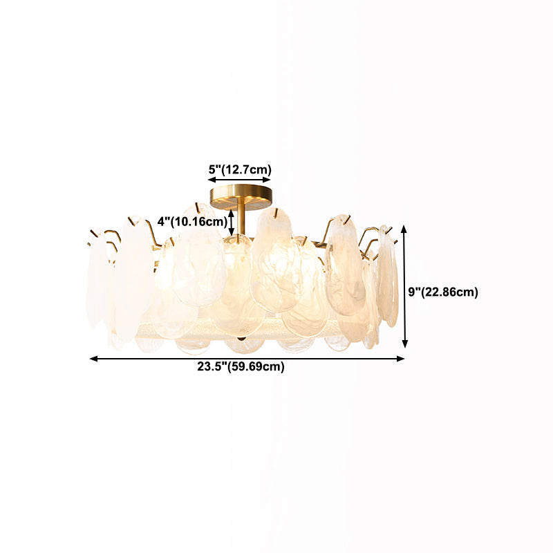 Contemporary Ceiling Lamp Creative Glass Flush Mount Light Fixture