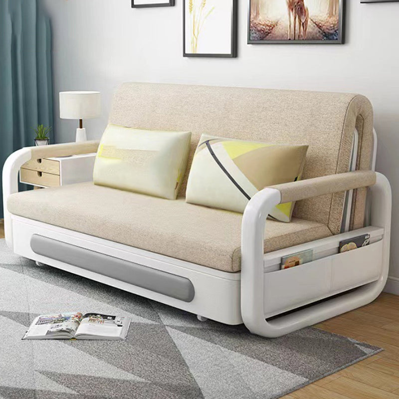 Modern and Contemporary No Theme Upholstered Mattress Metal Fabric Bed