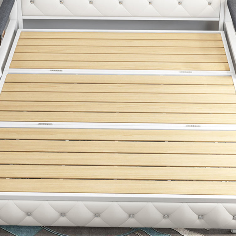 Modern and Contemporary No Theme Upholstered Mattress Metal Fabric Bed