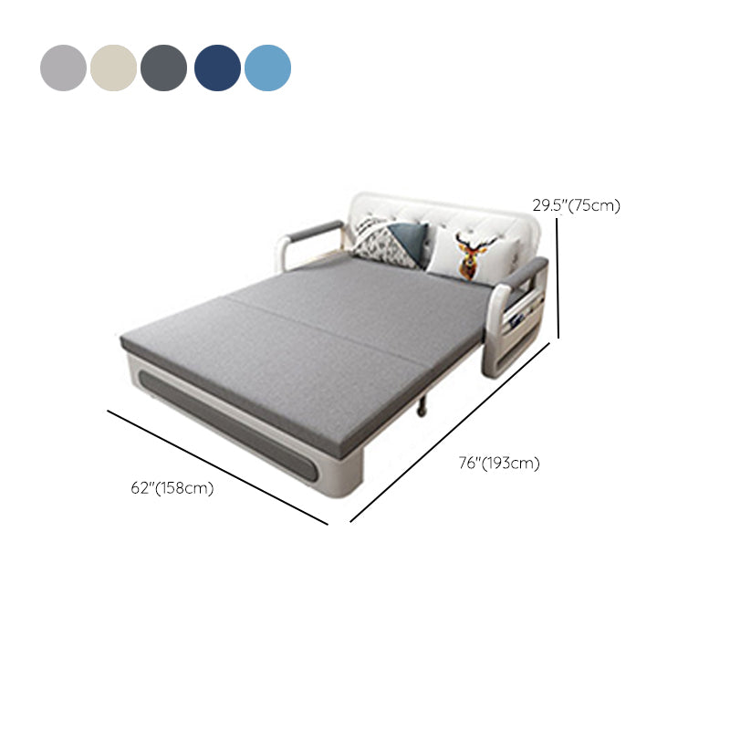 Modern and Contemporary No Theme Upholstered Mattress Metal Fabric Bed