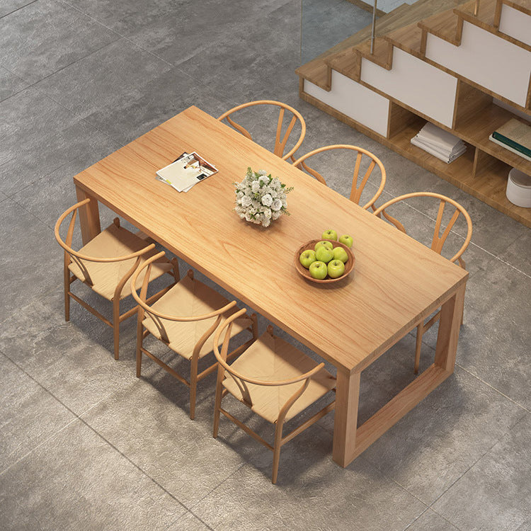 Modern 1/3/5 Pieces Dining Set Rectangle Pine Wood Dining Table for Dining Room