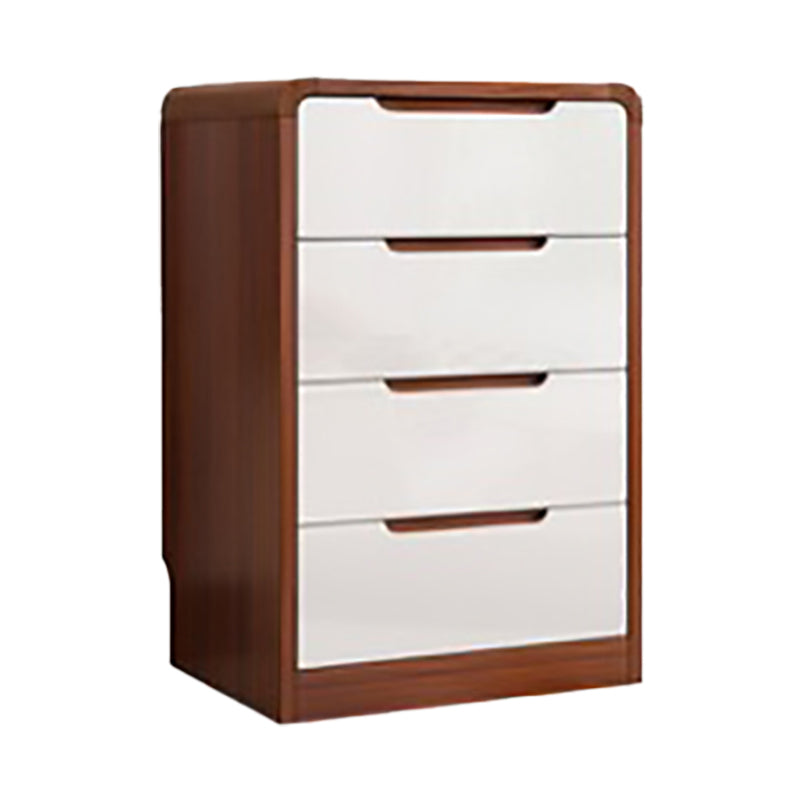 Contemporary Wooden Storage Chest Vertical Bedroom Chest with Drawers