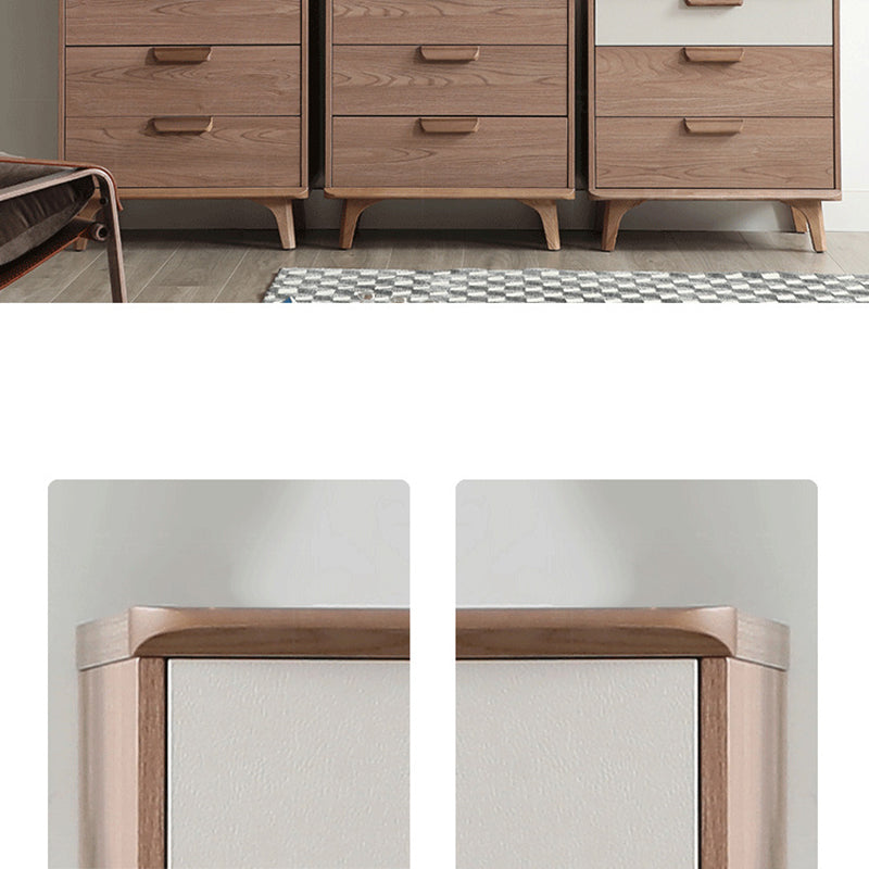 Contemporary Storage Chest Bedroom Solid Wood Chest with Drawers