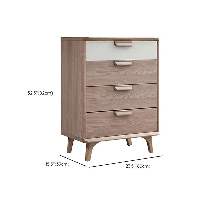 Contemporary Storage Chest Bedroom Solid Wood Chest with Drawers