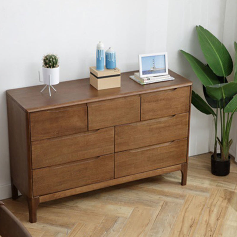 Contemporary Home Storage Chest Rubber Wood Chest with Drawers