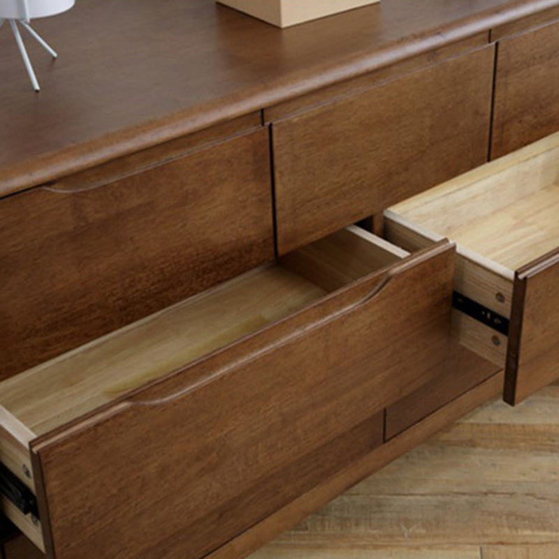 Contemporary Home Storage Chest Rubber Wood Chest with Drawers