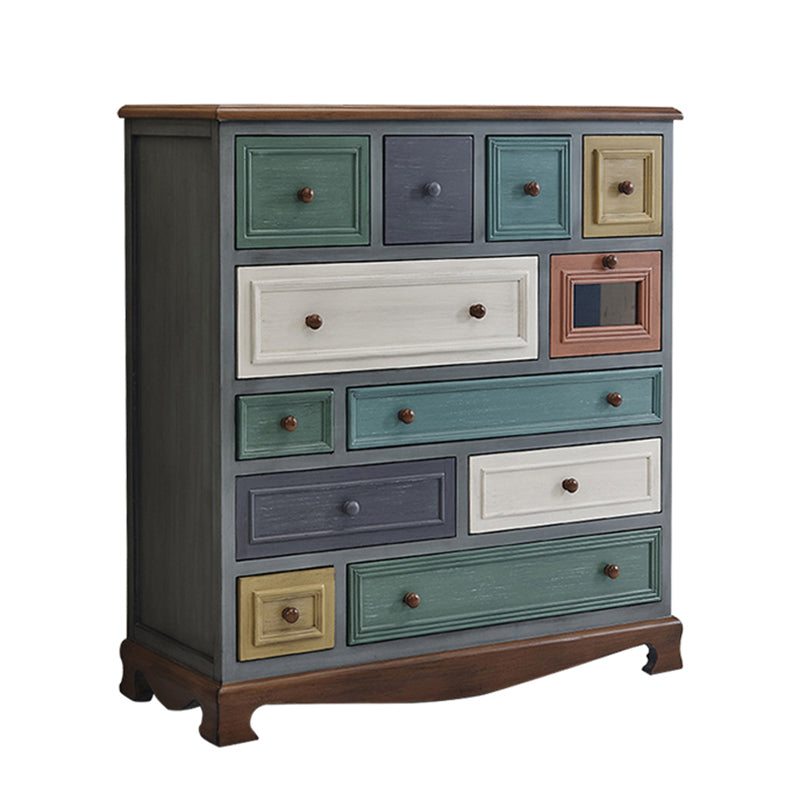 Nautical Bedroom Chest Solid Wood 16"Wide Storage Chest with Drawers