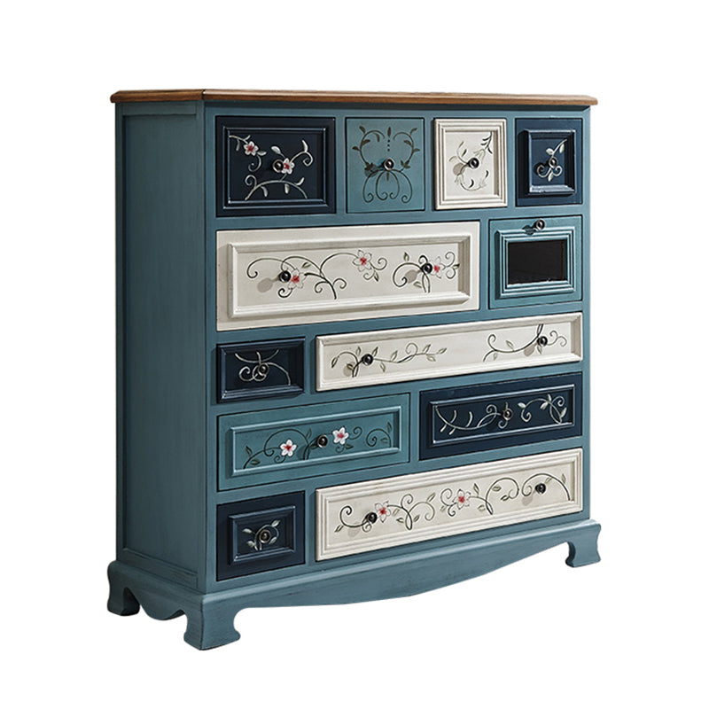 Nautical Bedroom Chest Solid Wood 16"Wide Storage Chest with Drawers