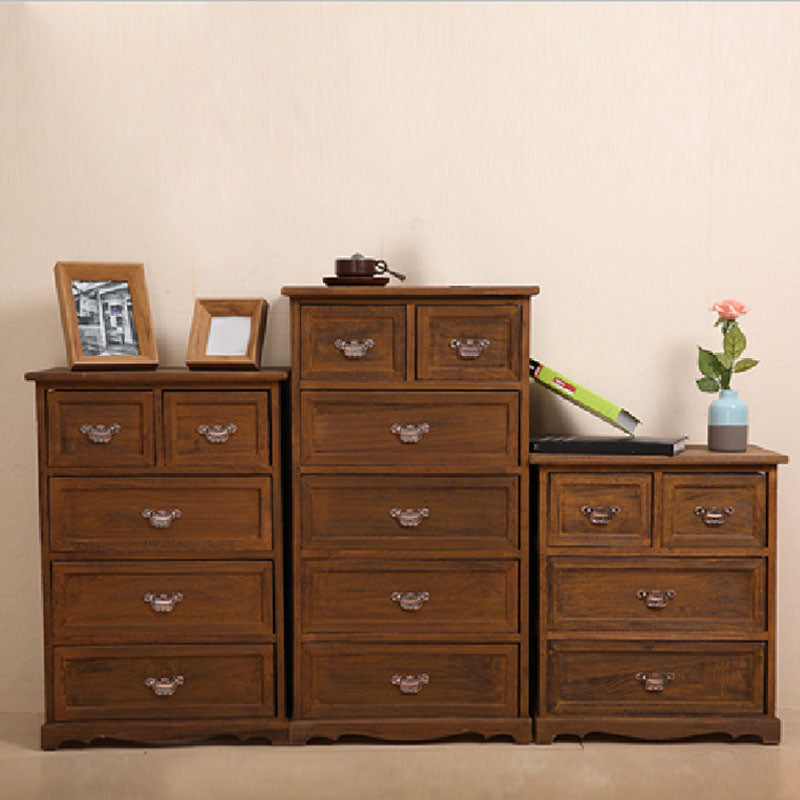 Nautical Bedroom 12" Wide Storage Chest Wooden Vertical Chest with Drawers