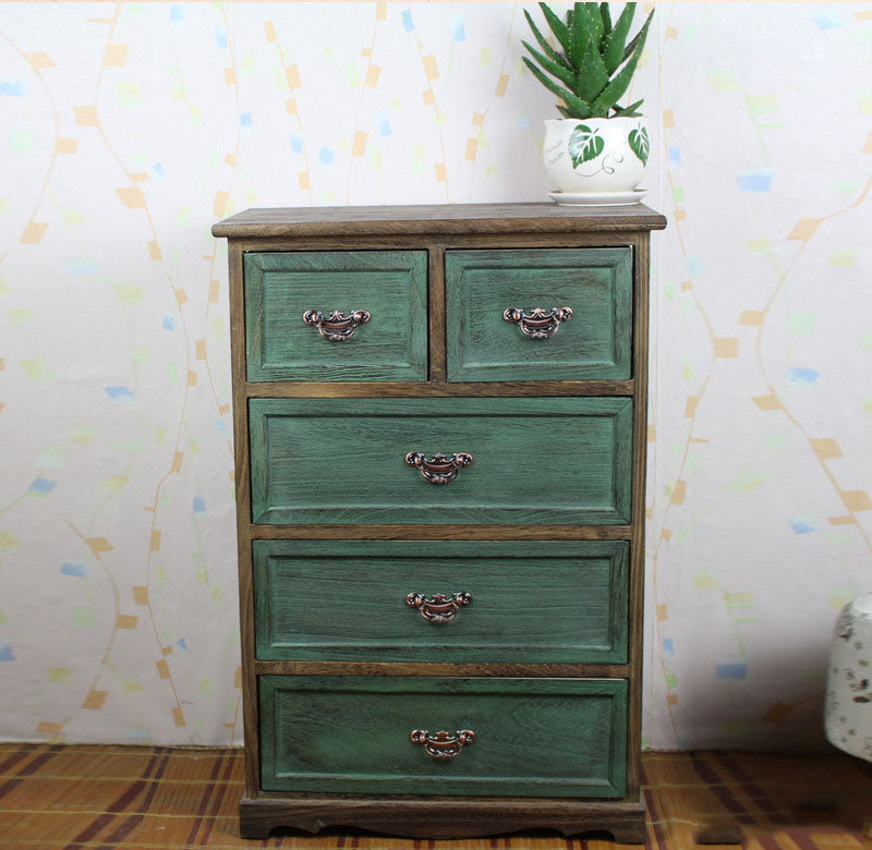 Nautical Bedroom 12" Wide Storage Chest Wooden Vertical Chest with Drawers