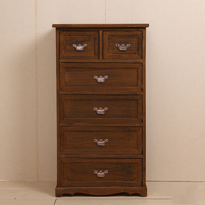 Nautical Bedroom 12" Wide Storage Chest Wooden Vertical Chest with Drawers