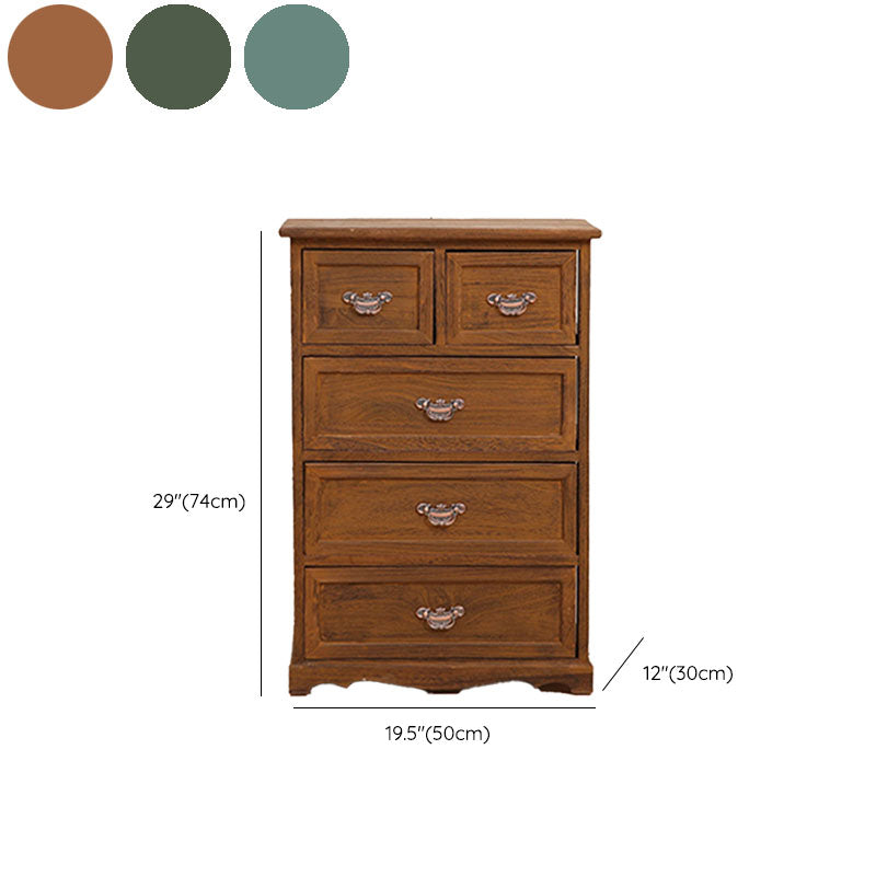 Nautical Bedroom 12" Wide Storage Chest Wooden Vertical Chest with Drawers