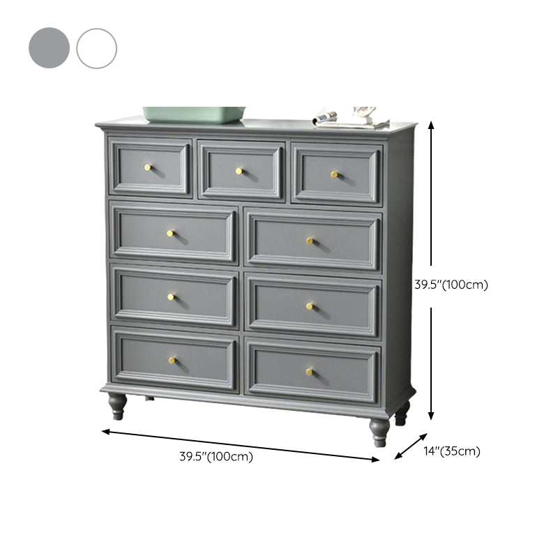 Contemporary 13.7" Wide Storage Chest 6 Soft-Close Drawers Chest