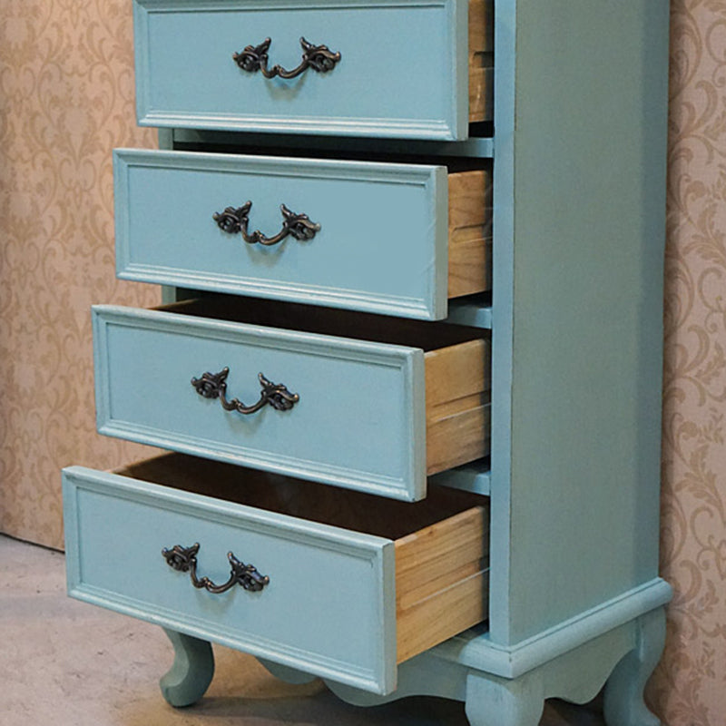 Bedroom Storage Chest Wooden Nautical Vertical Chest with Drawers