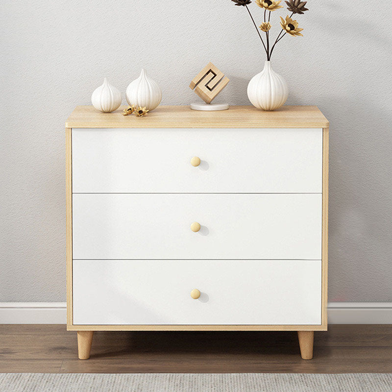 Contemporary Bedroom Chest Engineered Wood Storage Chest with Drawers