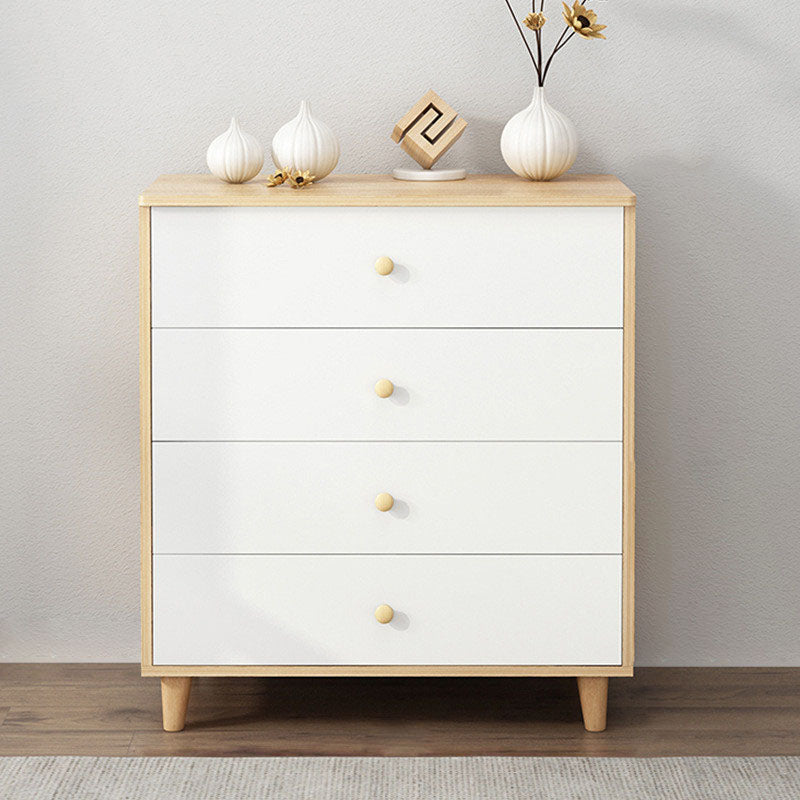 Contemporary Bedroom Chest Engineered Wood Storage Chest with Drawers