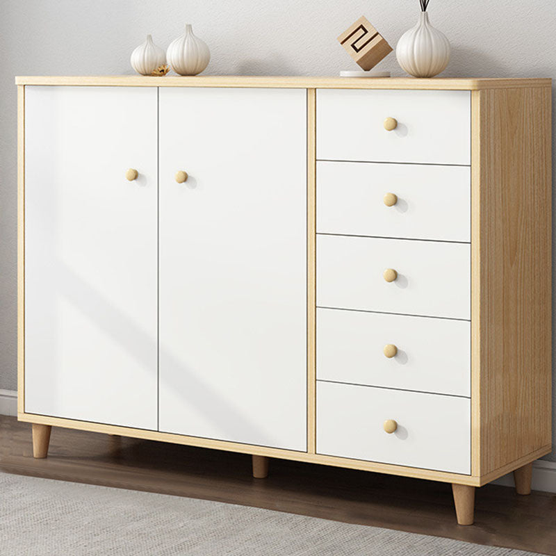Contemporary Bedroom Chest Engineered Wood Storage Chest with Drawers