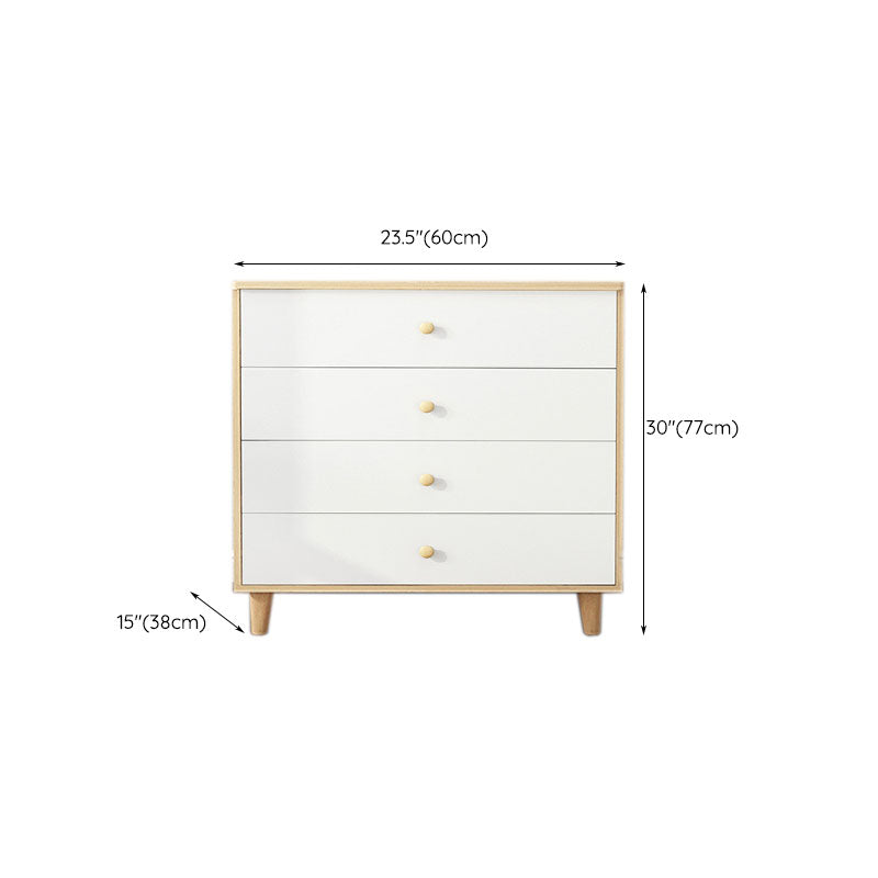 Contemporary Bedroom Chest Engineered Wood Storage Chest with Drawers