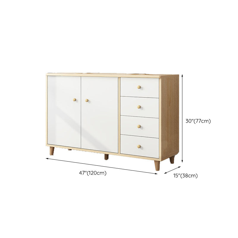 Contemporary Bedroom Chest Engineered Wood Storage Chest with Drawers