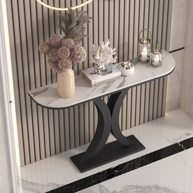 31.5-inch Tall Modern Console Table 1-shelf Stone Accent Table