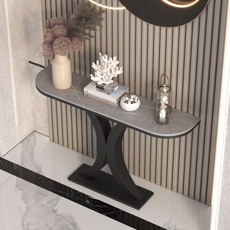 31.5-inch Tall Modern Console Table 1-shelf Stone Accent Table