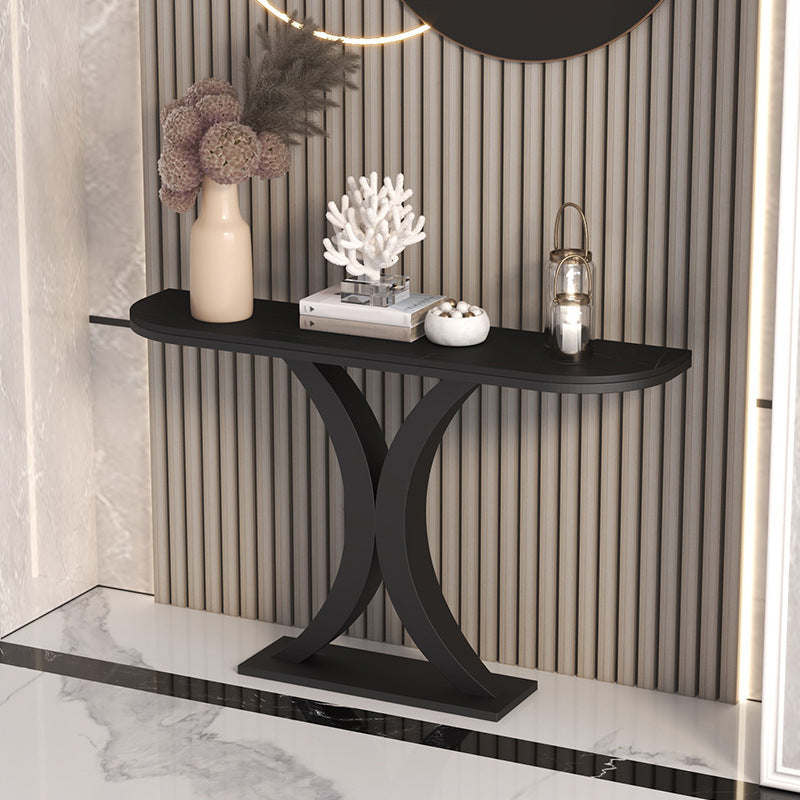 31.5-inch Tall Modern Console Table 1-shelf Stone Accent Table