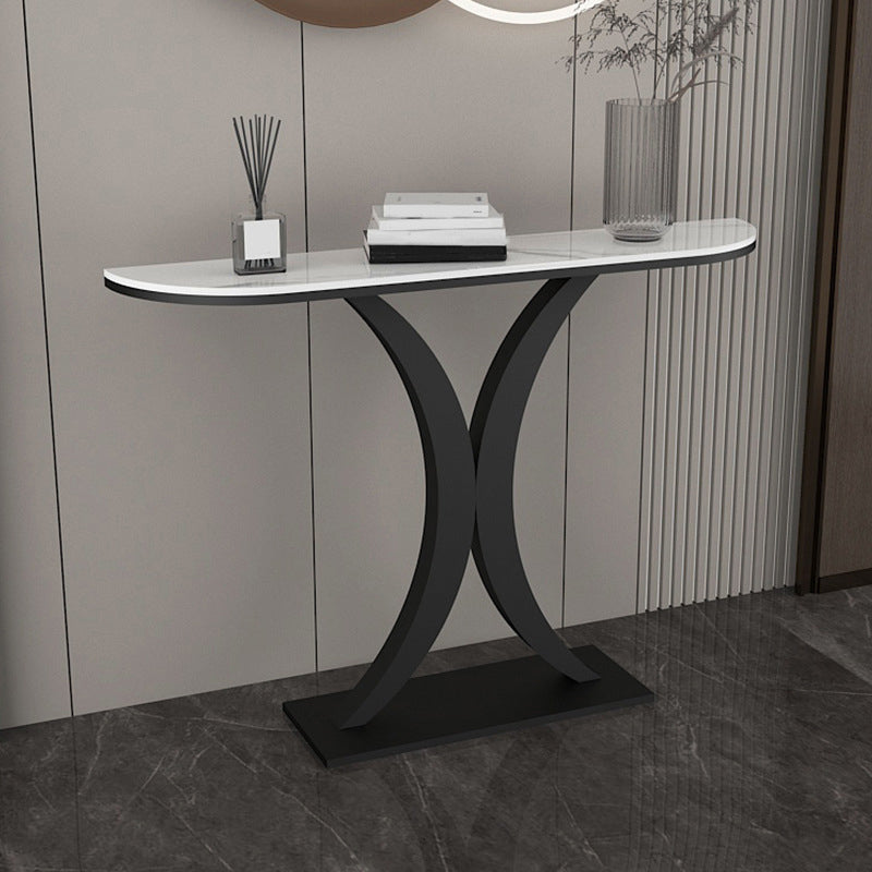 31.5-inch Tall Modern Console Table 1-shelf Stone Accent Table