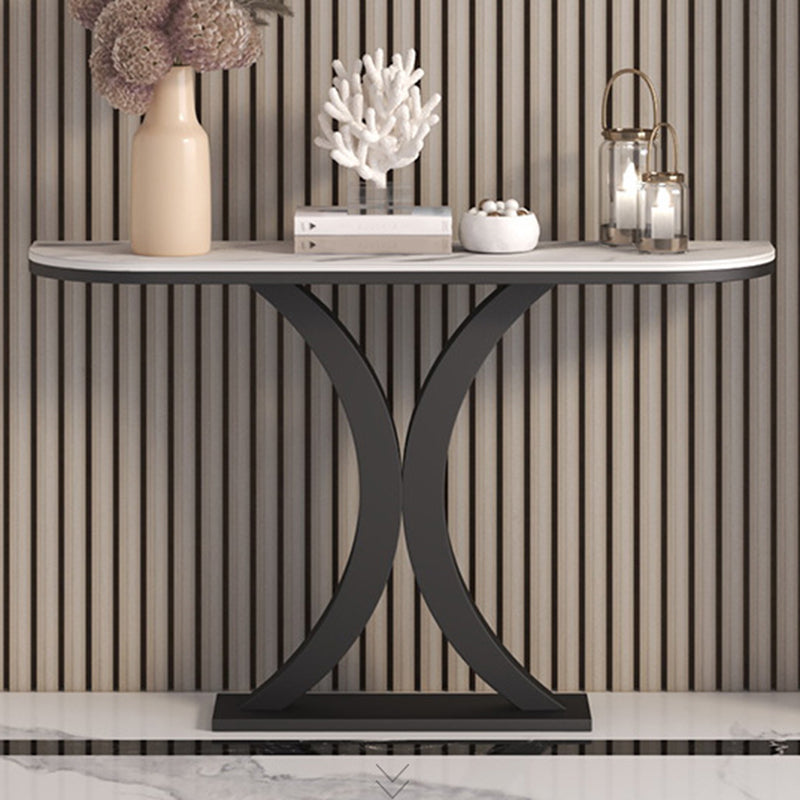 31.5-inch Tall Modern Console Table 1-shelf Stone Accent Table