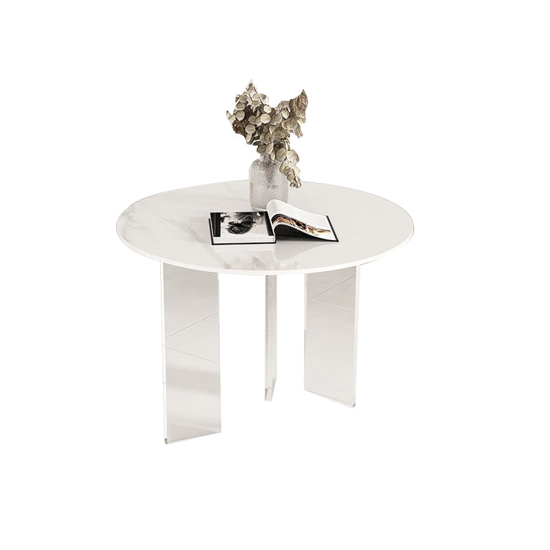 Modern 1/2/3/5 Pieces Dining Set Round Stone Dining Table for Cafe