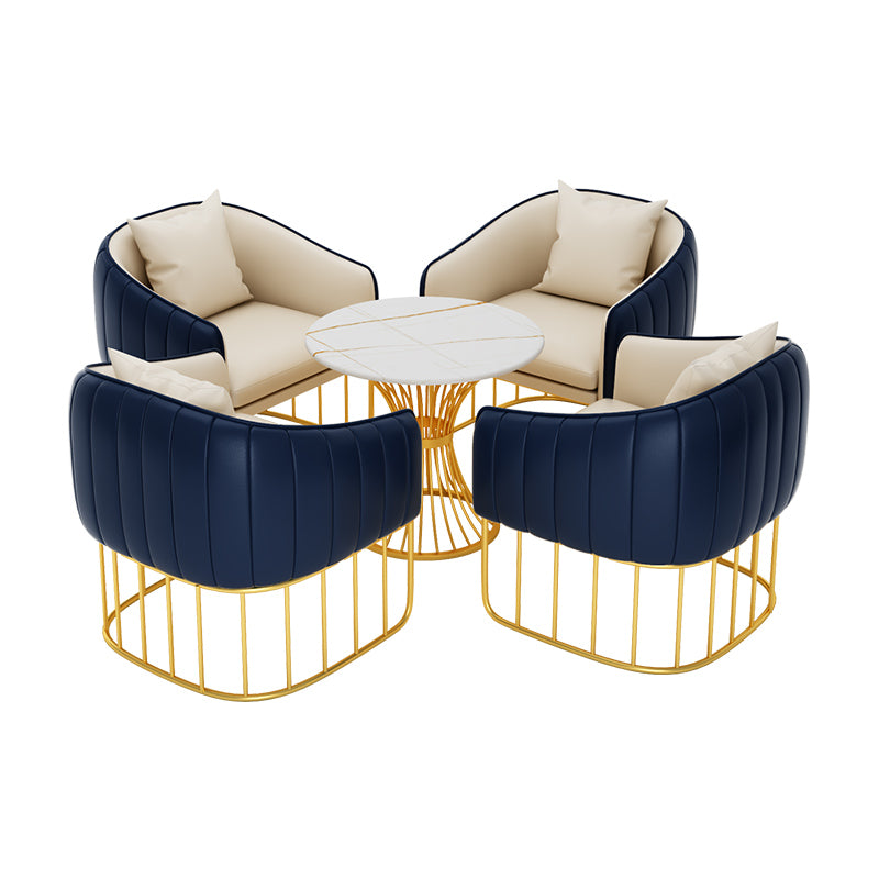 Glam Style Sintered Stone Dining Set 1/2/3/4/5 Pieces Dining Table Set for Home Use