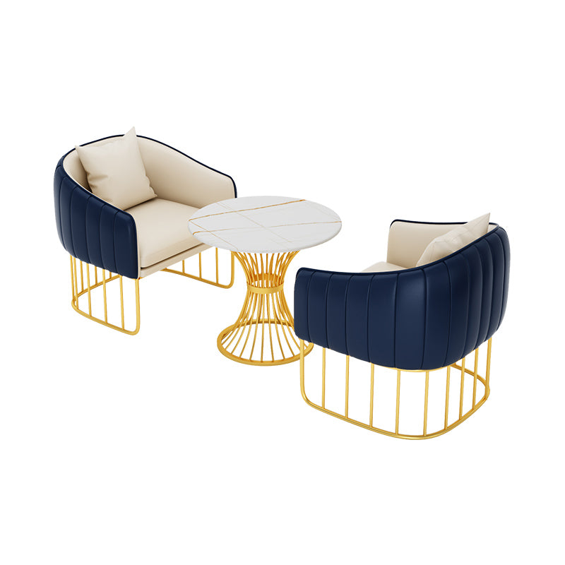 Glam Style Sintered Stone Dining Set 1/2/3/4/5 Pieces Dining Table Set for Home Use