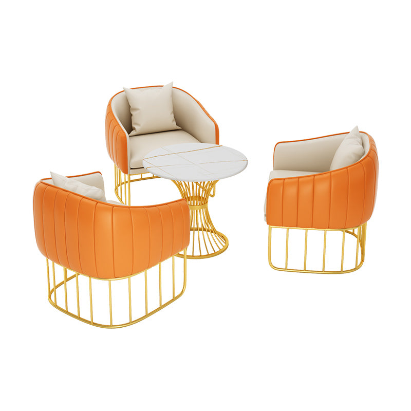 Glam Style Sintered Stone Dining Set 1/2/3/4/5 Pieces Dining Table Set for Home Use