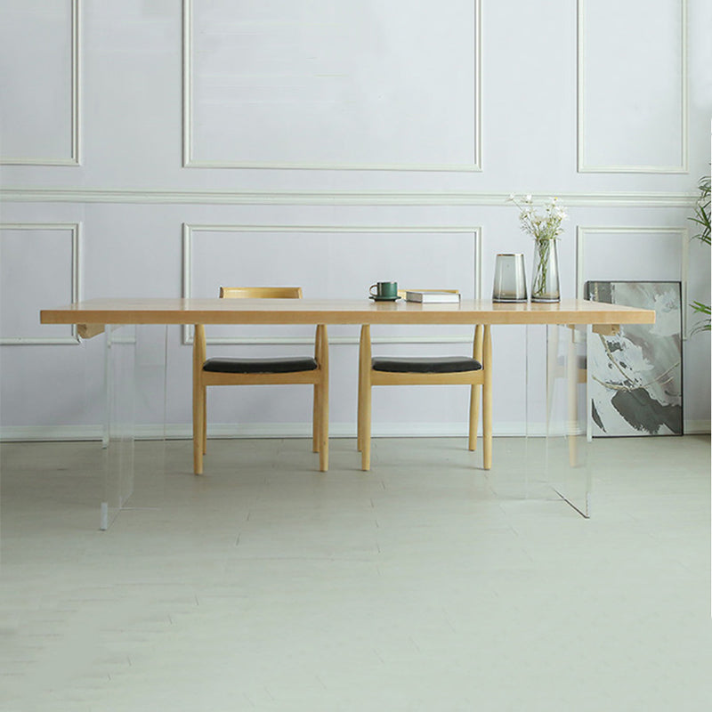 Modern 1/3/4/5 Pieces Dining Set Rectangle Pine Wood Dining Table for Kitchen