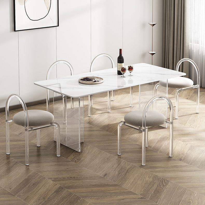 Modern Style Rectangle Table Set 1/4/5/7 Pieces Dining Set for Home Use