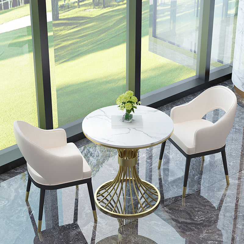 Modern Style Faux Marble Dining Table Set 1/2/3/5 Pieces Dining Set for Home Use