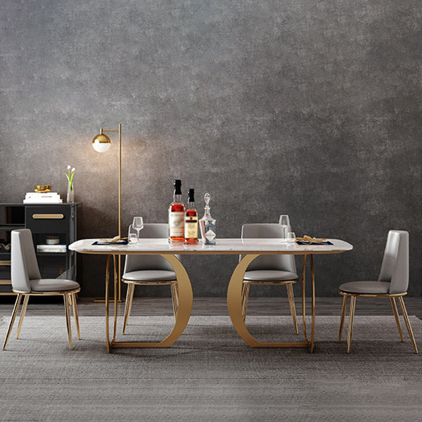 Contemporary Style Rectangle Table Set 1/4/7 Pieces Dining Set for Home Use