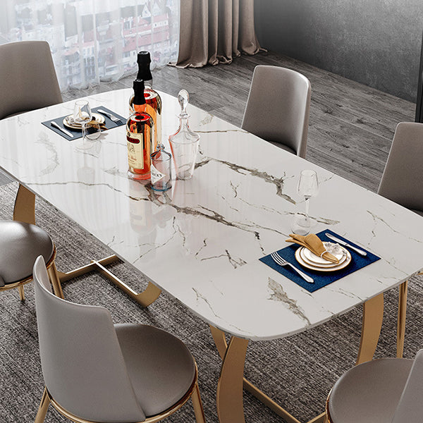 Contemporary Style Rectangle Table Set 1/4/7 Pieces Dining Set for Home Use