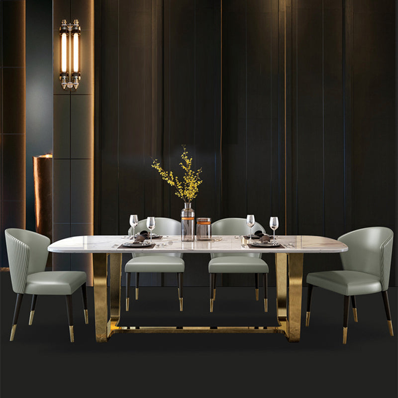 Contemporary Style Rectangle Table Set 1/4/5/7 Pieces Dining Set for Home Use