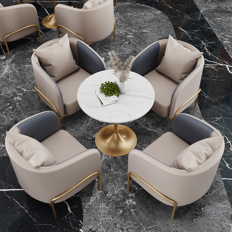 1/2/5 Pieces Dining Set Modern Style Sintered Stone Dining Table Set for Home Use