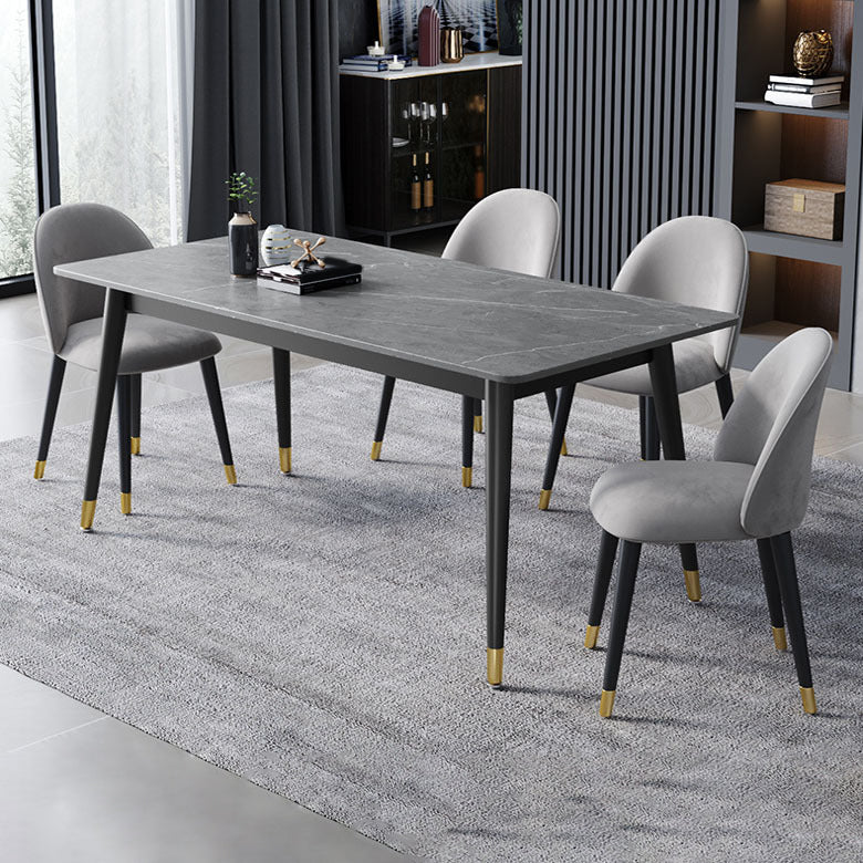 Modern 1/3/5/7 Pieces Dining Set Rectangle Stone Dining Table for Dining Room