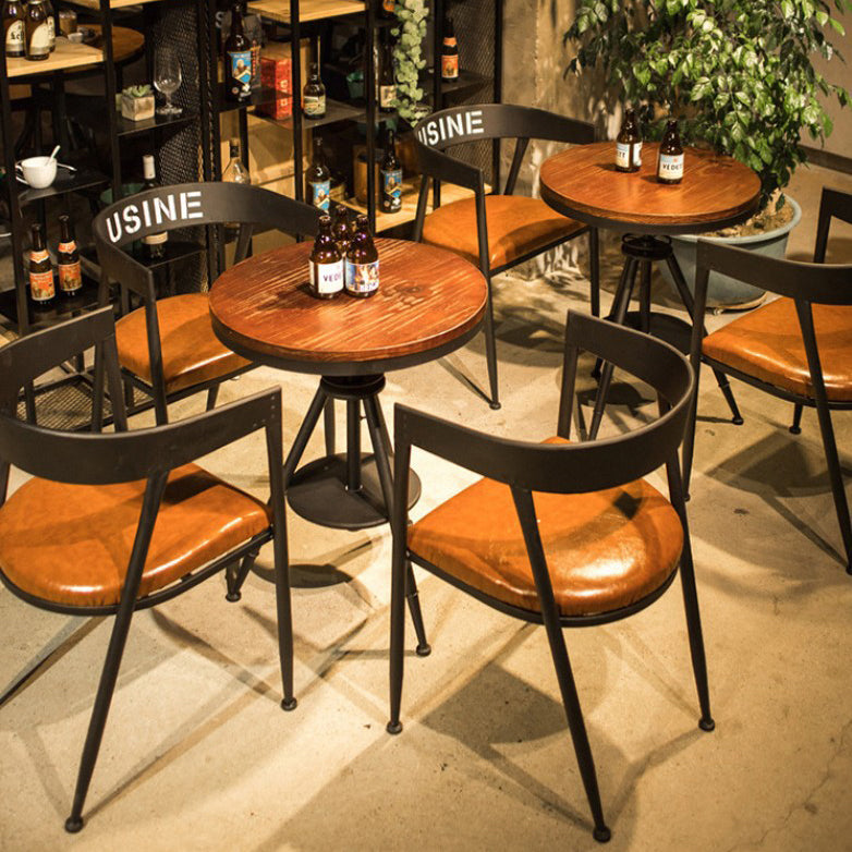 Modern 1/3/5 Pieces Dining Set Round Pine Wood Dining Table for Home