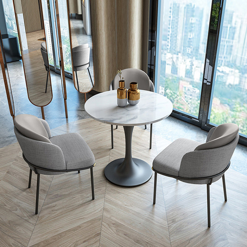 Modern Style Marble Dining Table Set White 1/2/4/5 Pieces Dining Set for Home Use