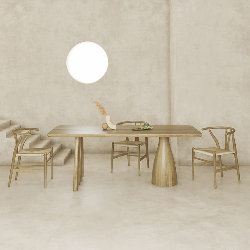 1/2/3/4/7 Pieces Industrial Rectangle Dining Table Set Solid Wood Kitchen Table Set