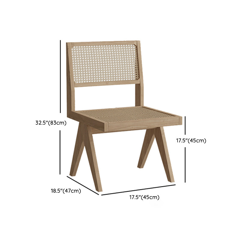 Rectangle Dining Room Set 1/5/6/7 Pieces Industrial Wooden Table and Armless Chiars
