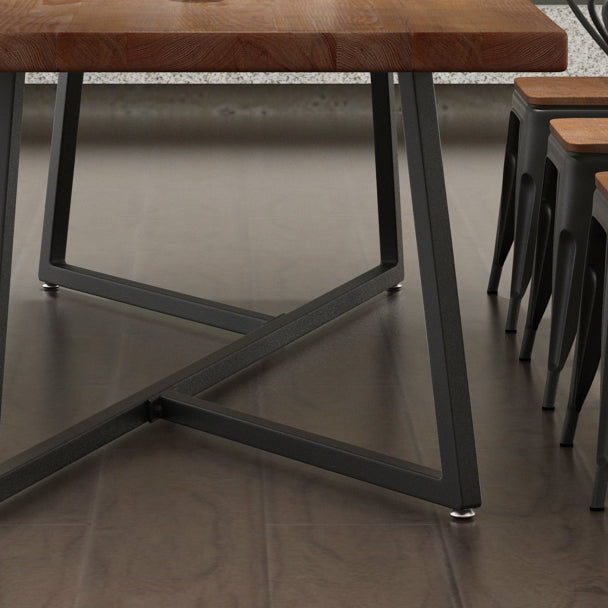 1/7 Pieces Rectangular Dining Table Set Industrial Style Wooden Home Table Chairs