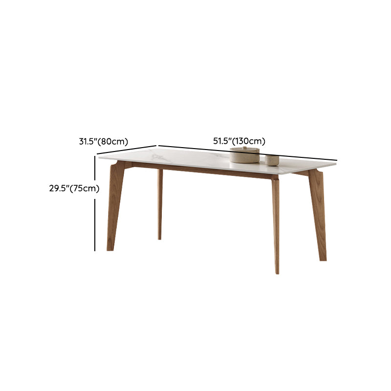 Modern Dining Room Set 1/2/3/4 Pieces Rectangle Sintered Stone Table and Armless Chairs