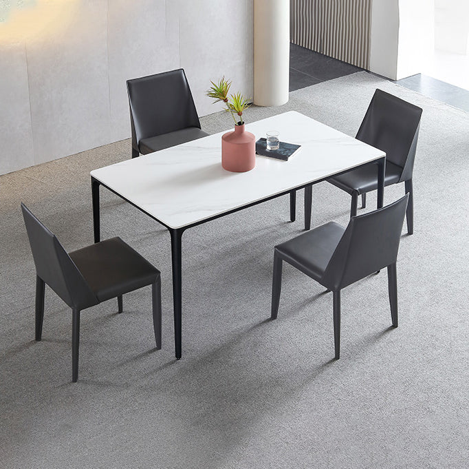 Modern Dining Room Furniture Set 1/4/5 Pieces Sintered Stone Dining Table Armless Chairs
