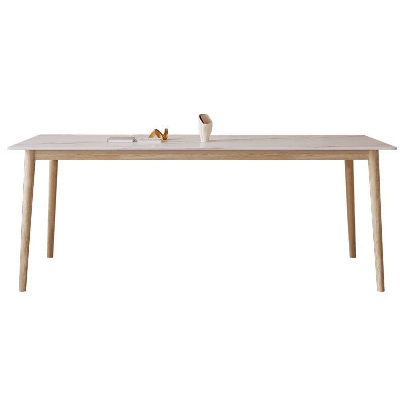 Rectangle Dining Table Set 1/2/6/7/9 Pieces Modern Sintered Stone Table Armless Chairs