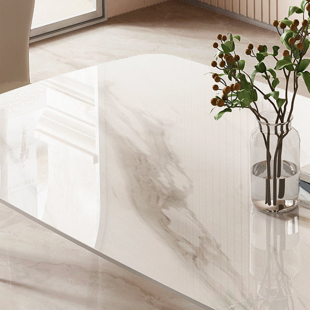 Sintered Stone Dining Table Sets 1/2/4/5/7 Pieces Modern Table Fuax Leather Chairs